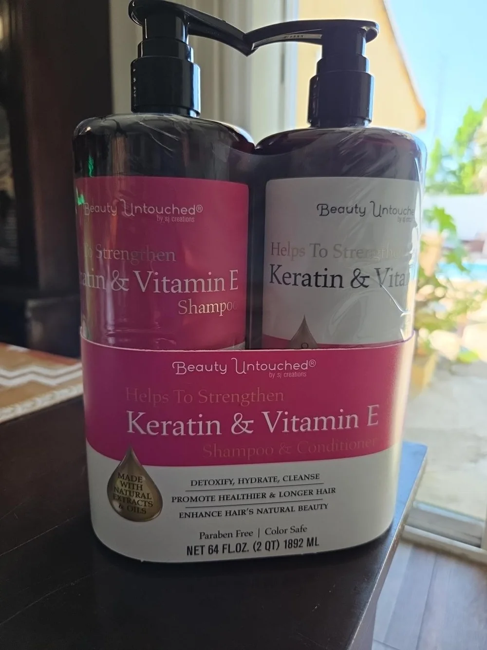 Keratin & Vitamin E Shampoo & Conditioner - Pink